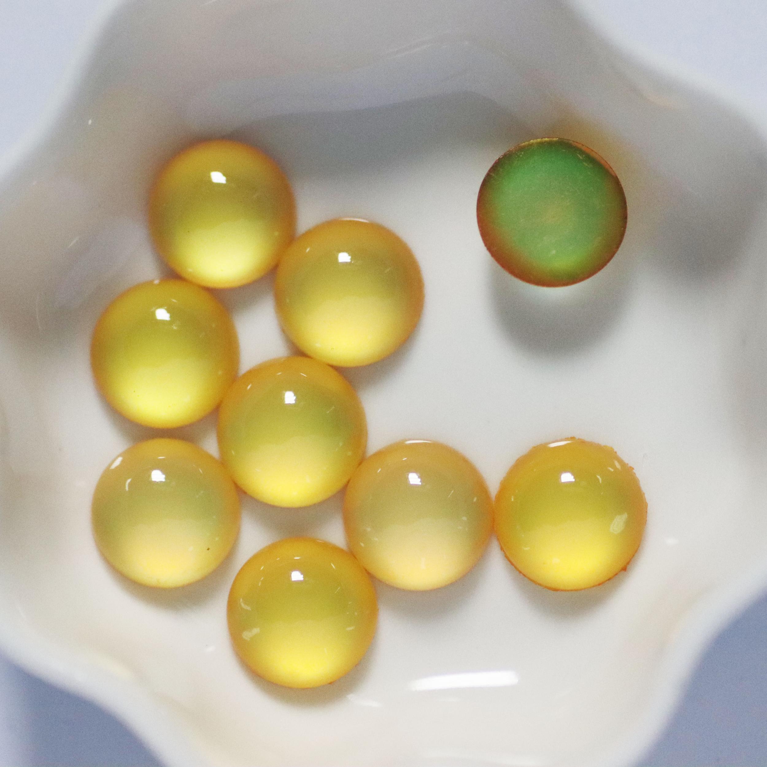 40Pcs Multicolor Round Resin Cat's Eye Gems for Crafts
